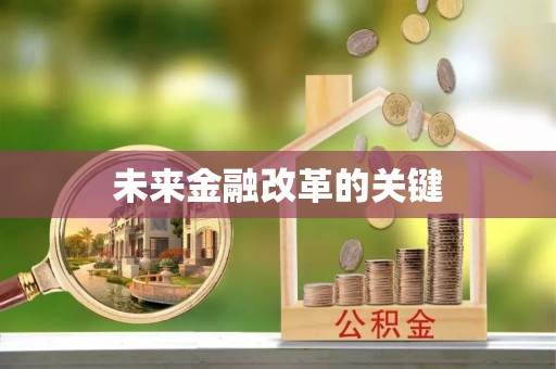 泗礁未来金融改革的关键