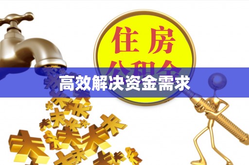 泗礁高效解决资金需求