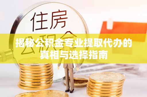 泗礁揭秘公积金专业提取代办的真相与选择指南