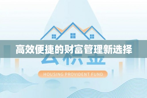 泗礁高效便捷的财富管理新选择